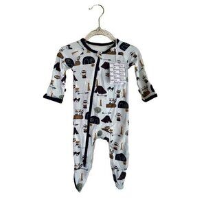 NWT Bestaroo‎ Modal Footie  Camping Raccoons Size Newborn
